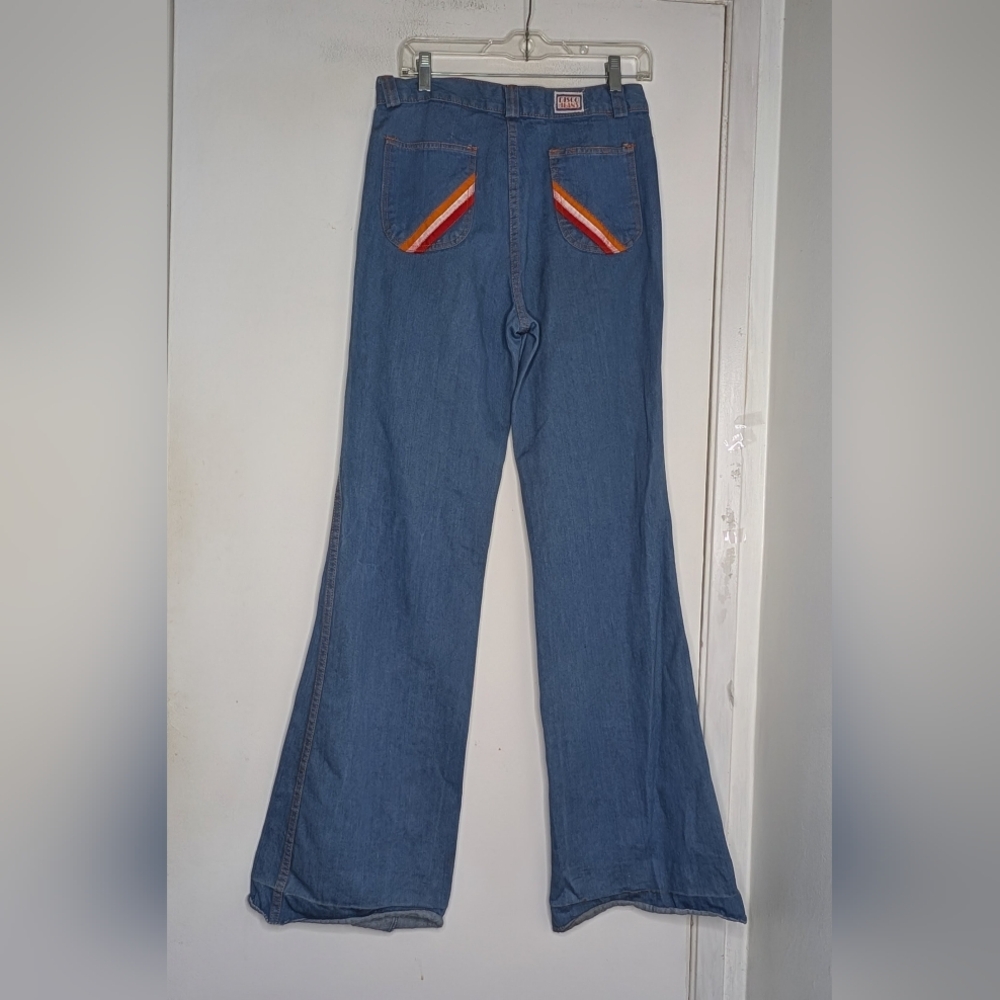 Vintage Disco Jeans Blue Bell Bottoms 1970s